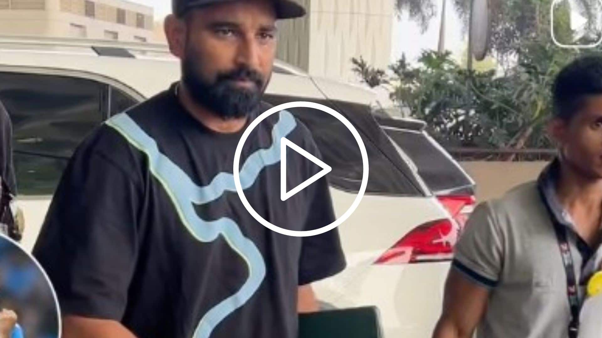 [WATCH] Mohammed Shami Spotted At Mumbai Airport Amidst Ankle Recovery